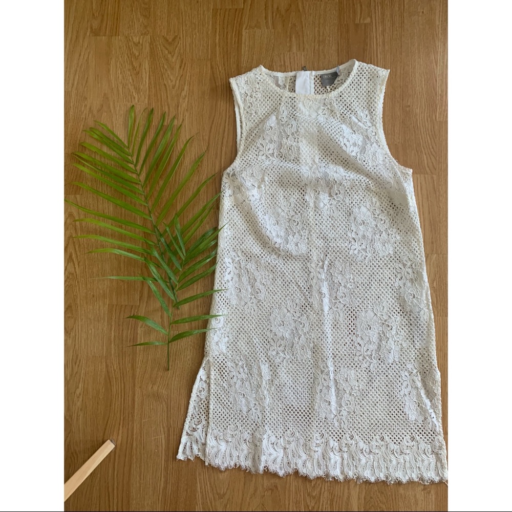 ASOS white see-through beach coverup